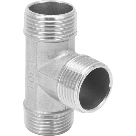 G1-Zoll-T-Stück mit Außengewinde, Edelstahl-T-Adapter für Rohrleitungen, Sanitärarmatur (1/5)
