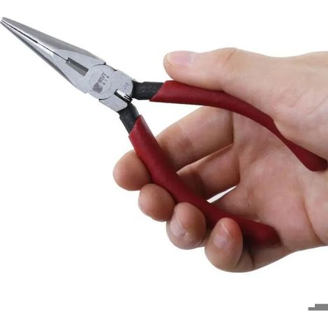 125mm pince à long nez pinces outil de sertissage coupe-fil bijoux faisant des outils poignée rouge de haute qualité (1/2)