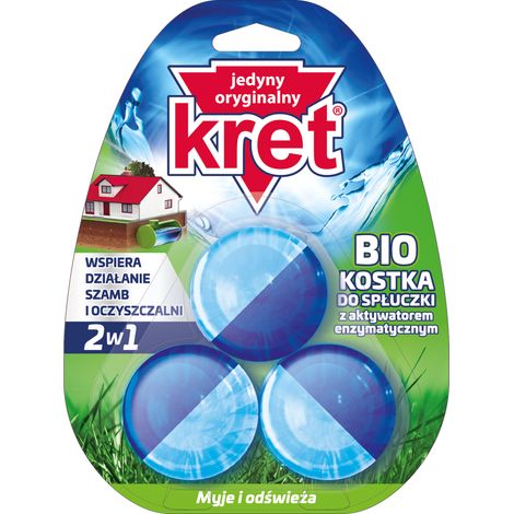 Bloques de enjuague Kret Bio con activador enzimático 3 x 50 g 1 unidad. (1/2)
