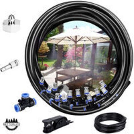 Système de brumisation, 10M 12 Buse Jardin Brumisation Refroidissement Système d'arrosage Distribution Brumisateur pour Patio Jardin Serre Trampoline pour Parc Aquatique (1/3)