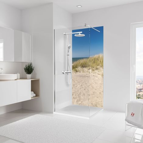 Schulte DecoDesign Duschrückwand Foto Neue Dünen, Wandverkleidung aus 3mm Aluminium-Verbundplatte als fugenfreier Fliesenersatz, Motiv: 8113, Größe: 90 x 210 cm