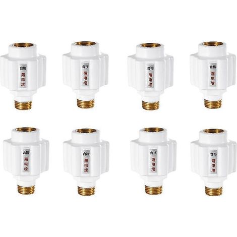 8 pièces copper colored aluminum teeth électrique chauffe-eau anti électrique wall maison chauffe-eau fittings blanc (1/5)