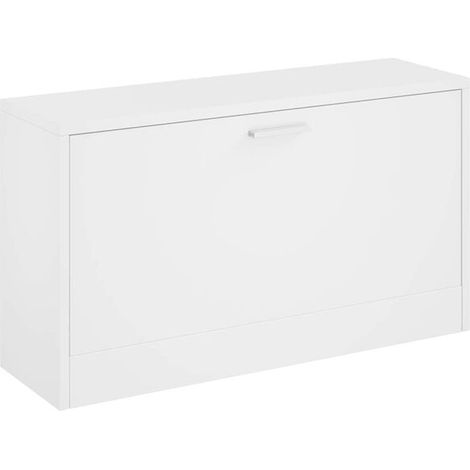 Tabouret à chaussures, 80 x 24 x 45 cm, blanc (1/5)
