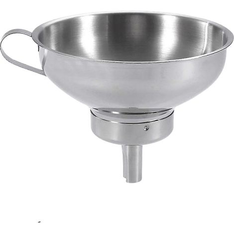 Entonnoir pour bocaux à large ouverture. conserves en acier inoxydable avec poignée. Ustensile de cuisine 3 1 transvaser l huile les céréales légumineuses et la farine. (1/5)