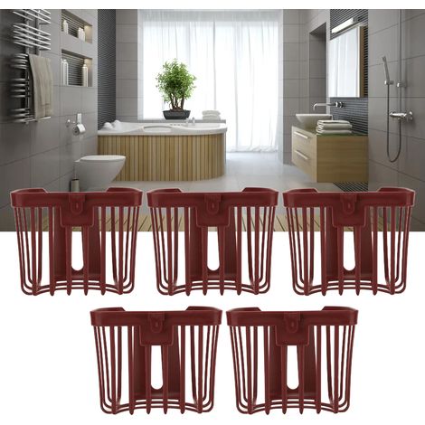 Set mit 5 bohrfreien Toilettenpapierhaltern, braune Wandbox für Taschentücher (1/5)