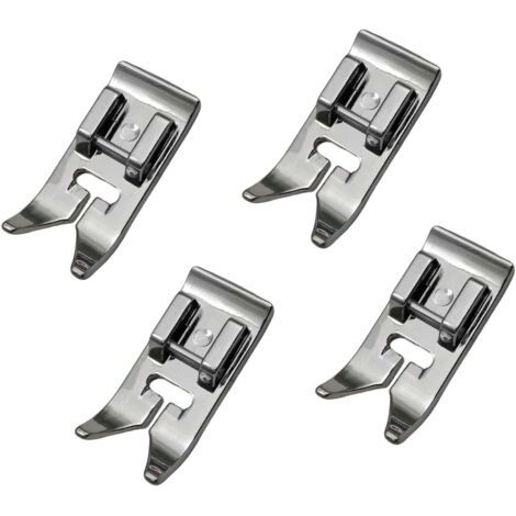 4-teiliges Universal-Nähfuß-Set für Nähmaschinen: Geradstichfuß, Zickzackfuß, Multifunktionszubehör, kompatibel mit Nähmaschinen mit 15 oder mehr Stichen.