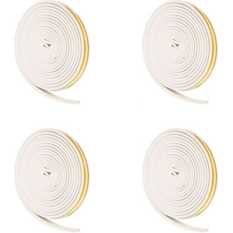 4 joints d'étanchéité pour portes et fenêtres, bande d'étanchéité autocollante en mousse Bande d'isolation phonique EPDM type D (5 m) (1/5)