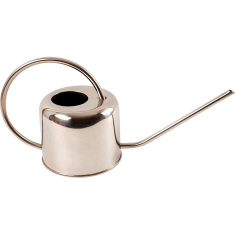 Annaffiatoio in acciaio inox color argento