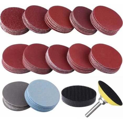 120Pcs 50mm Sanding Discs Sanding Discs Grit 60 80 100 180 240 400 600 800 1000 1200 2000 3000 for Grinding Milling Engraving (1/5)