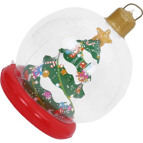 Boule Gonflable de Noël Géante Extérieure avec Base et Lumière (1/5)