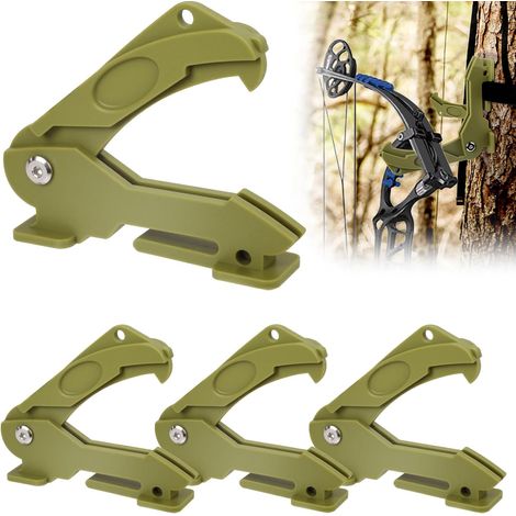 Set of 4 hunting saddle bow harnesses, hunting saddle equipment accessory hooks, for tree frame rope, sturdy and lightweight, camping hiking equipment hook (1/5)