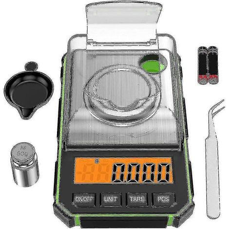 Balance de précision 0,001 g, balance numérique au milligramme 50 g / 0,001 g, balance de poche numérique avec écran LCD, Lab-Yvan Edition B (1/5)