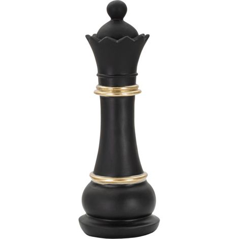 Sculpture décorative en résine noire, diam. 9x25,5 cm – Regina (1/5)