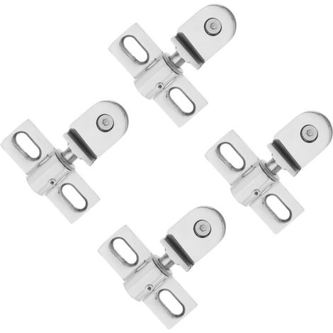 Lot De 4 Pinces De Rechange Pour Charnières De Porte De En Verre Charnières Robustes En Acier Inoxydable Pour Salle De Bain Et Usage Domestique (1/5)