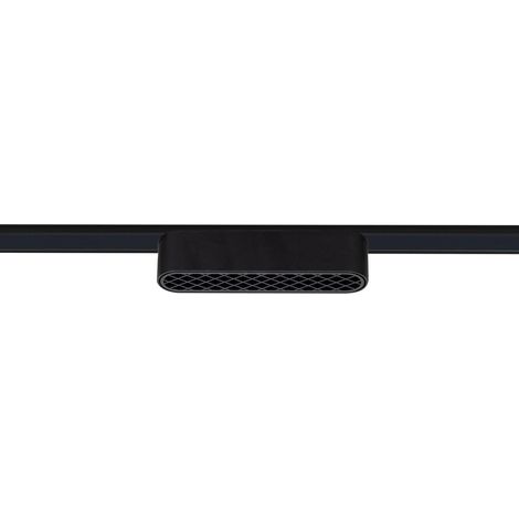 Spot Linéaire LED sur Rail Magnétique 25mm Extra-Plat 6W 48V Noir Grid 120mm 4000K Blanc neutre
