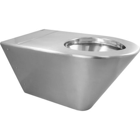 Cuvette WC suspendue 370x340x700, inox brossé