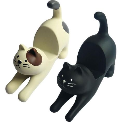 Universelle Handyhalterung für süße Katzen, zwei lustige Katzen, schwarz und weiß (1/4)