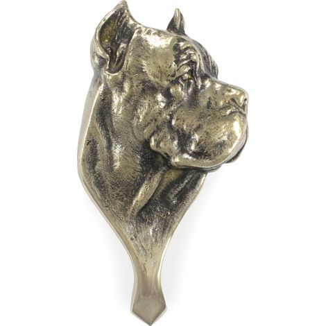 Cane Corso Italiano - un battente per porta a forma di testa di cane, battente in ottone, decorazione retrò per porte di Art-Dog (1/5)