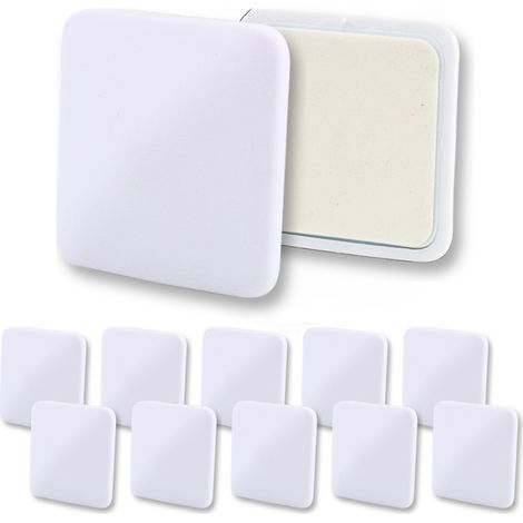 Türstopper, Türgriff, selbstklebend für Wände, quadratisch, weiß, 5 cm, 10 Stück (1/5)