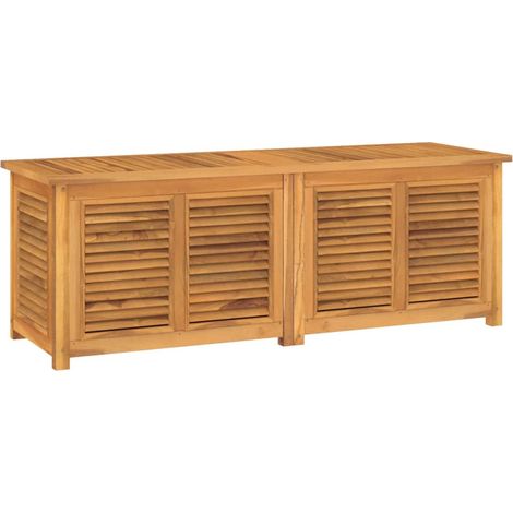 Boîte de rangement jardin et sac 150x50x53 bois massif teck (1/5)