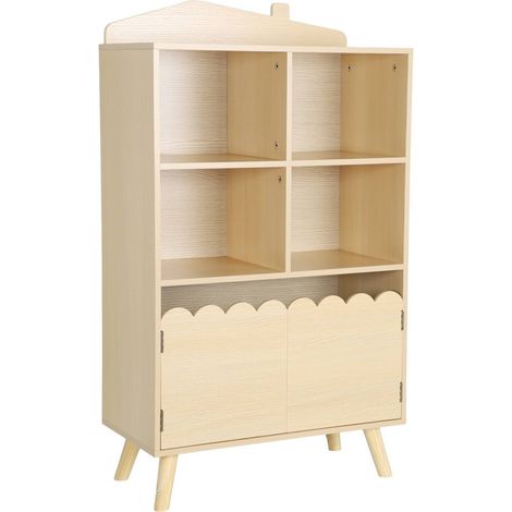 sweeek - Kinderbücherregal, 2 Türen und 4 Regale