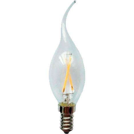 Ampoule Bougie Filament Led Pointe Torsadée C35 E14, 4 W, 400 Lm, Lumière Chaude, ø35 X 118 Mm