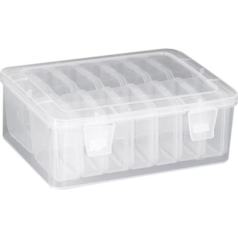 Ulisem 1 Set di scatole trasparenti con coperchio per perline, contenitori per accessori, piccoli oggetti (1/4)