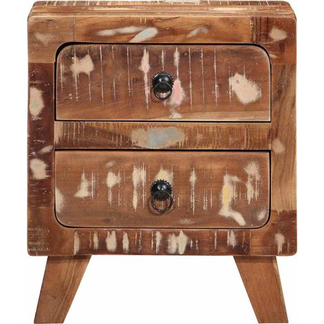 Maison Exclusive - Comodino 40x32x46 cm in Legno Massello di Recupero (1/5)