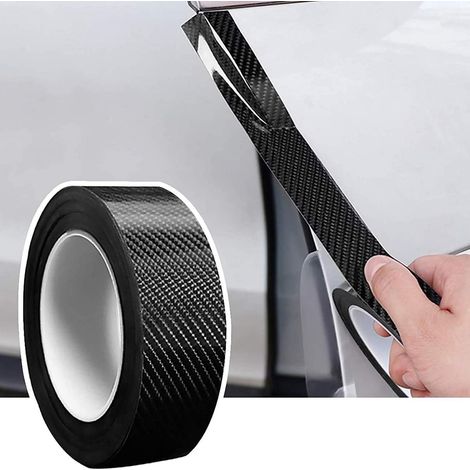 Bande de protection seuil de porte voiture fibre de carbone universelle 3cmx10m (1/5)