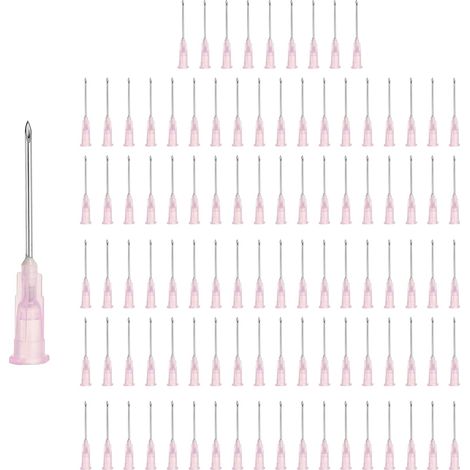 100 Pcs Aiguilles De Distribution À Embout Pour Mesure Rose (1/5)