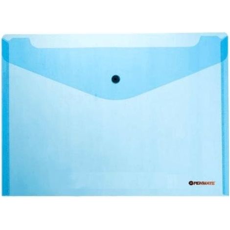 PENMATE A4 PP-231 blauer Umschlag mit Druckknopfverschluss