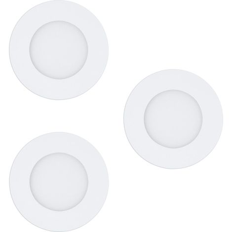 EGLO - Set of 3x Fueva-Z Recessed Lights, White Ø8.5 - TW - Zigbee, Bluetooth
