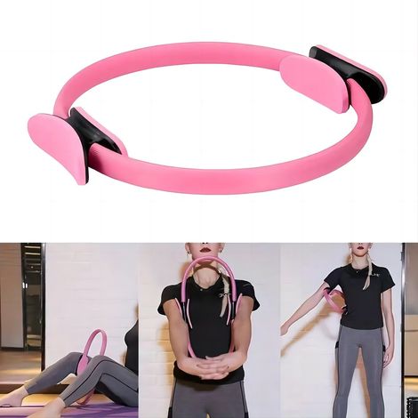 Anello Pilates, anello di resistenza yoga, anello magico, anello yoga, attrezzatura fitness, anello yoga per esercizi, rosa (1/4)