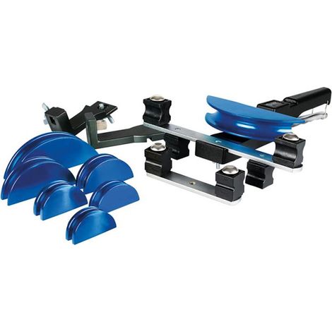 Cintreuse arbalète froid 1/4'' à 7/8'' – Angle de cintrage 90° – Contre-formes d'inversion pour espaces difficiles – 7 matrices incluses – Javac