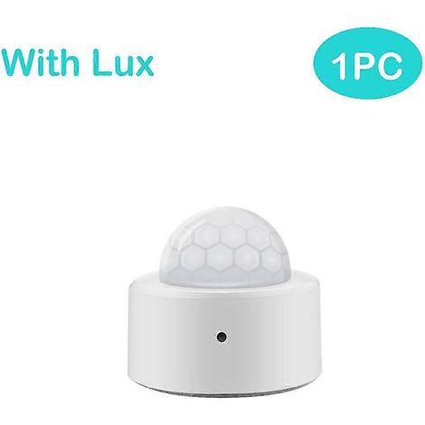 Détecteur de mouvement mini PIR Zigbee Tuya 2 en 1 + capteur d'alarme antivol infrarouge passif lumineux Lux + lumière vive (1/5)