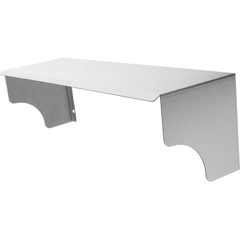 Wetterfeste Edelstahl Abdeckung 405mm für Briefkasten und elektrische Ladestation, Regenschutz für Außenbereich und Garten, wandmontierbar, silber (1/5)