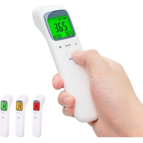 Thermomètre frontal pour usage domestique UK CE approuvé médical sans contact 3 en 1 température corporelle auriculaire Thermomètre infrarouge numérique sans contact pour bébé adulte grand é (1/5)