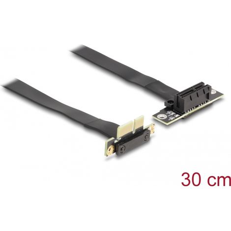 Delock Tarjeta elevadora PCI Express x1 macho con Ã¡ngulo de 90Â° a ranura x1 con Ã¡ngulo de 90Â° con cable 30 cm
