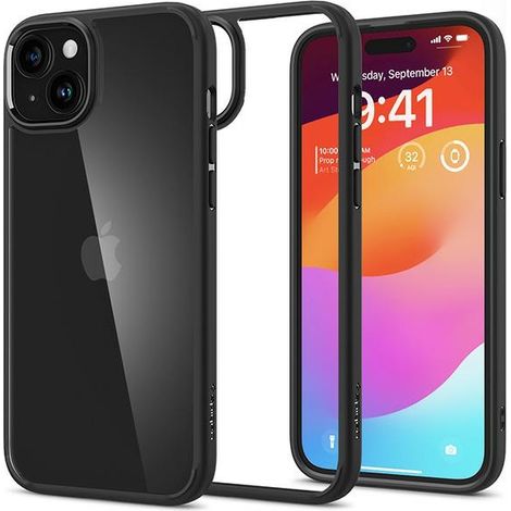 Funda Spigen Ultra Hybrid para iPhone 15 de 6,1" en negro/negro mate ACS06799 (1/5)