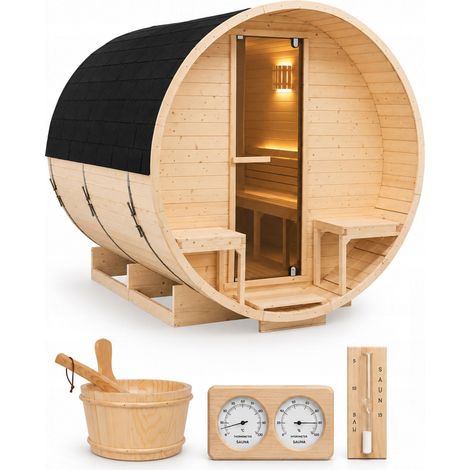 Gartensauna Fass 220x240 cm + Saunaofen (1/5)