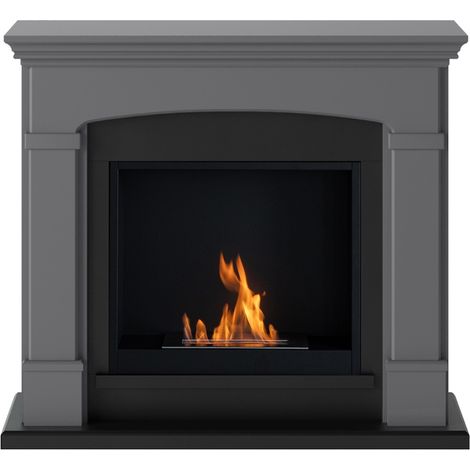 TAGU Cheminée bioéthanol - FreeFlame HELMI - flamme réelle sans conduit - grise (1/5)