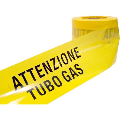 Nastro Segnaletico Tubo Gas 12,5cm x 200mt 04903
