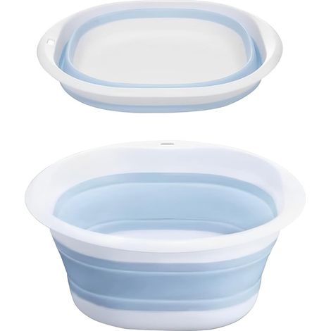 Grand Lavabo Pliable Portable en Plastique - JINFGERNE - Idéal pour Voyage, Usage Domestique et Bébé - Compact et Facile à Nettoyer (1/5)