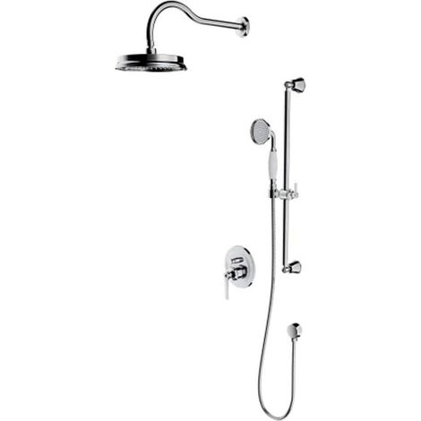 OMNIRES Armance - Conjunto de ducha con grifo empotrado, con cuerpo de montaje, diámetro 22,5 cm, cromo SYSAM20CR (1/2)