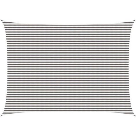 Voile d'ombrage gris clair et blanc, 5 x 6 mètres en PEHD (1/5)