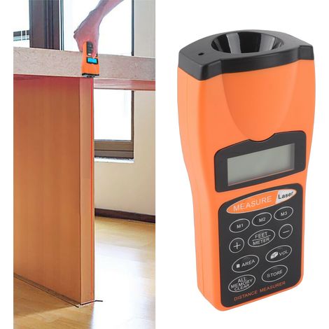 Mesureur Distance Ultrasonique Laser Portable [Mètre Laser Ultrasonique] + Modèle LD18 + ABS Design Compact (1/5)
