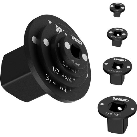 Jeu D'adaptateurs Pour Douilles À Choc Profil Bas - Conception Magnétique, Compatible Avec Les Douilles/clés/perceuses Sans Fil 4Pcs (1/5)