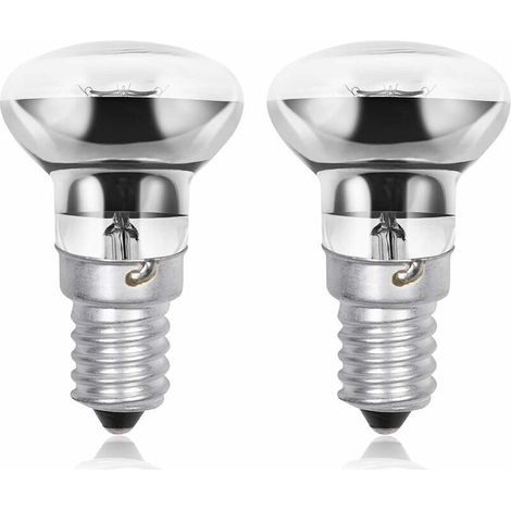 Lampe à lave R39 E14 40 W, petite vis Edison SES Spot réflecteur ampoules à lave, blanc chaud 2800 K à économie d'énergie R39 ampoules à intensité variable (lot de 2) (1/5)
