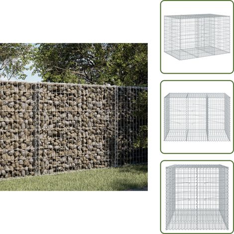 vidaXL Panier gabion avec couvercle 150x100x100 cm fer galvanisé (1/5)