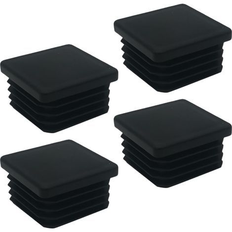 Lot de 4 embouts carrés en plastique pour pieds de meubles pour chaises, tables, canapés, armoires Anti-poussière et cheveux Capuchons pour tubes carrés (1/5)